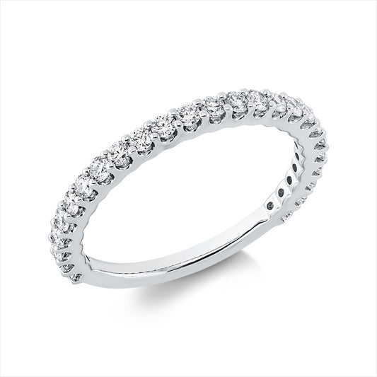 Ring 18 kt WG, 25 Brill. 0,56 ct, TW-si