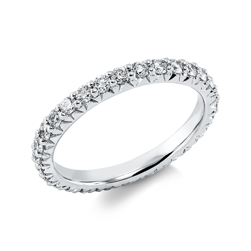 Ring 18 kt WG, 30 Brill. 0,89 ct, TW-si
