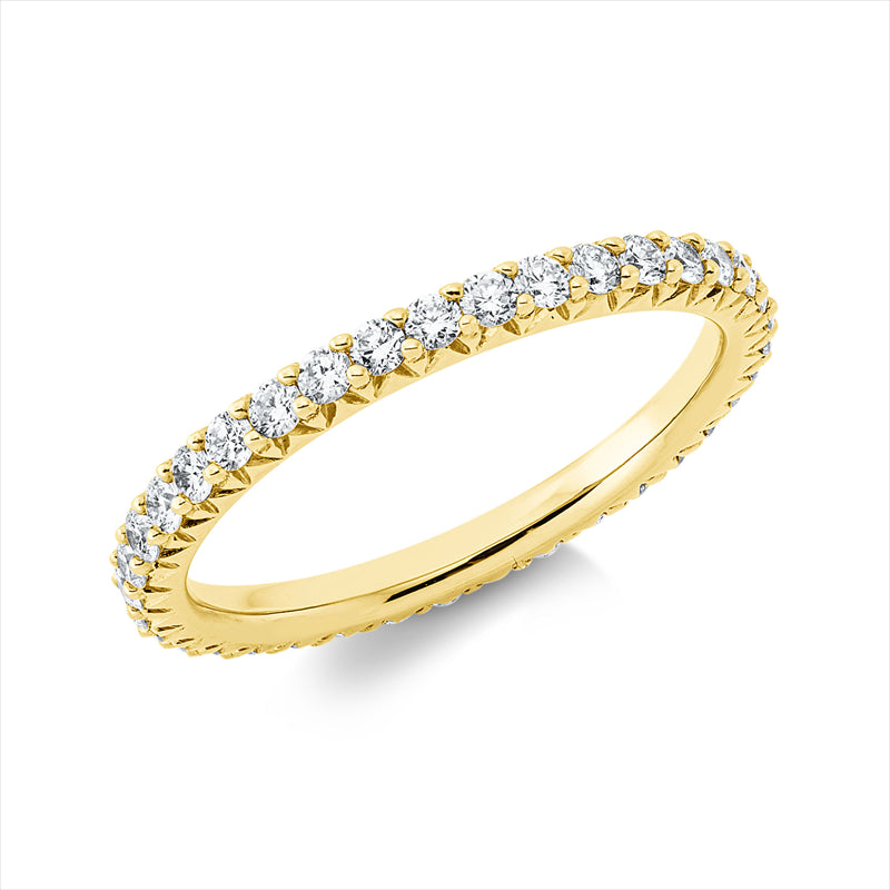 Ring 18 kt GG, 37 Brill. 0,73 ct, TW-si