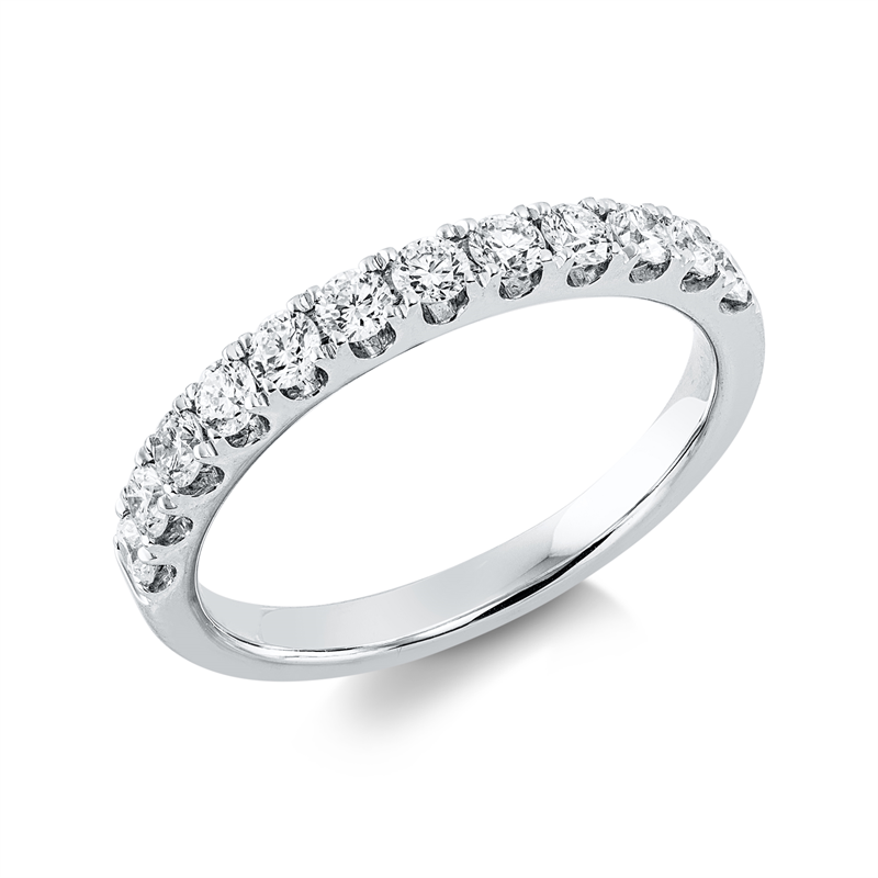 Ring 18 kt WG, 12 Brill. 0,60 ct, TW-si
