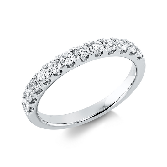 Ring 18 kt WG, 12 Brill. 0,60 ct, TW-si