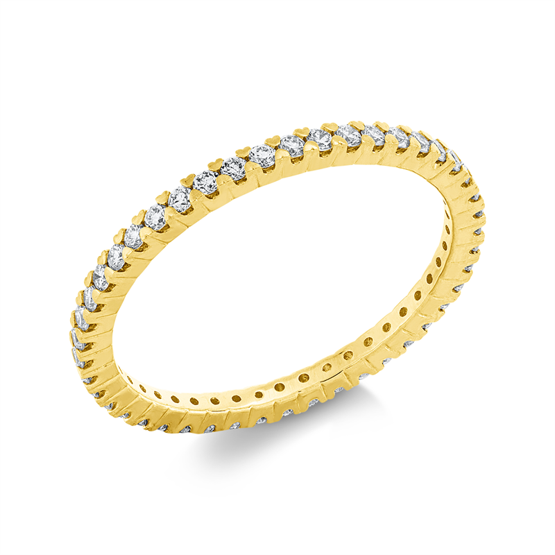 Ring 18 kt GG, 45 Brill. 0,40 ct, TW-si