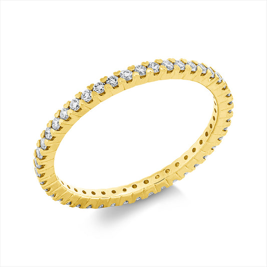 Ring 18 kt GG, 45 Brill. 0,40 ct, TW-si