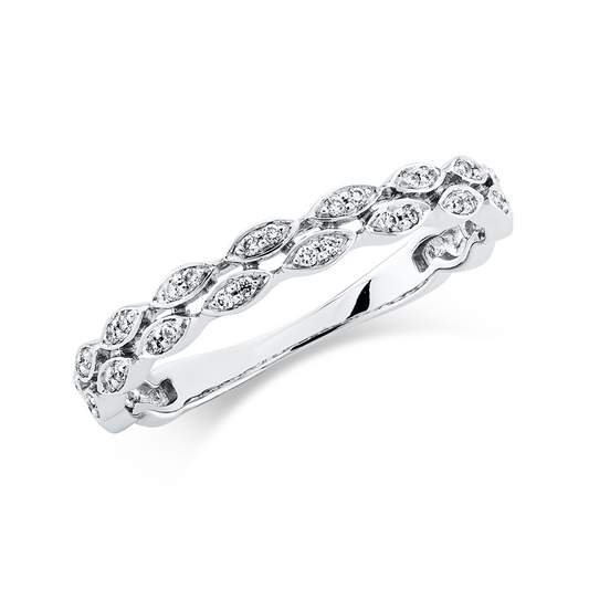 Ring 18 kt WG, 36 Brill. 0,11 ct, TW-si