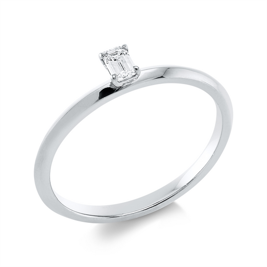 Ring 18 kt WG, 1 Sm.schliff 0,13 ct, TW-si