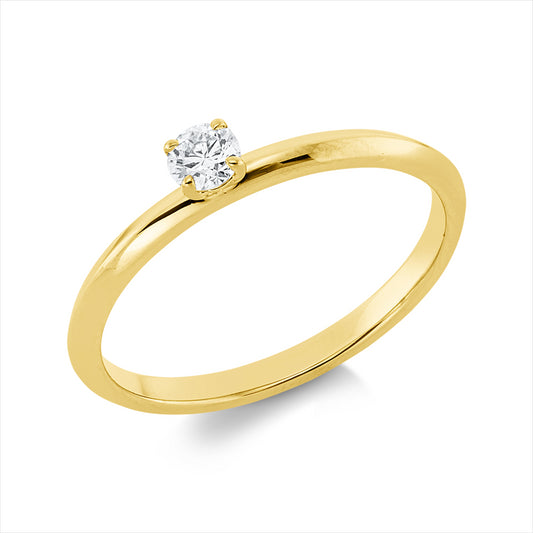 Ring 18 kt GG, 1 Brill. 0,14 ct, TW-si