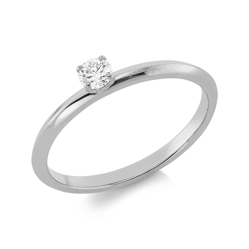 Ring 18 kt WG, 1 Brill. 0,14 ct, TW-si