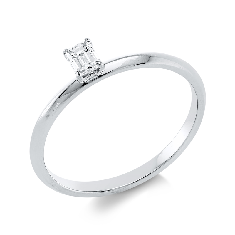 Ring 18 kt WG, 1 Sm.schliff 0,23 ct, TW-si