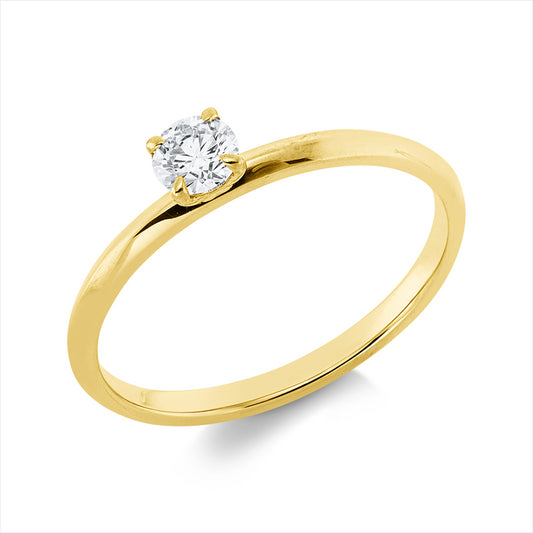 Ring 18 kt GG, 1 Brill. 0,22 ct, TW-si