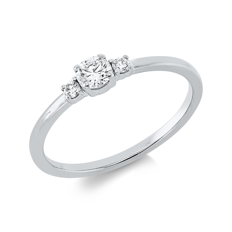 Ring 18 kt WG, 3 Brill. 0,24 ct, TW-si