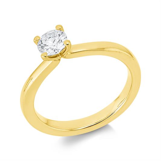 Ring 18 kt GG, GIA6521472790, 1 Brill. 0,50 ct, TW-si