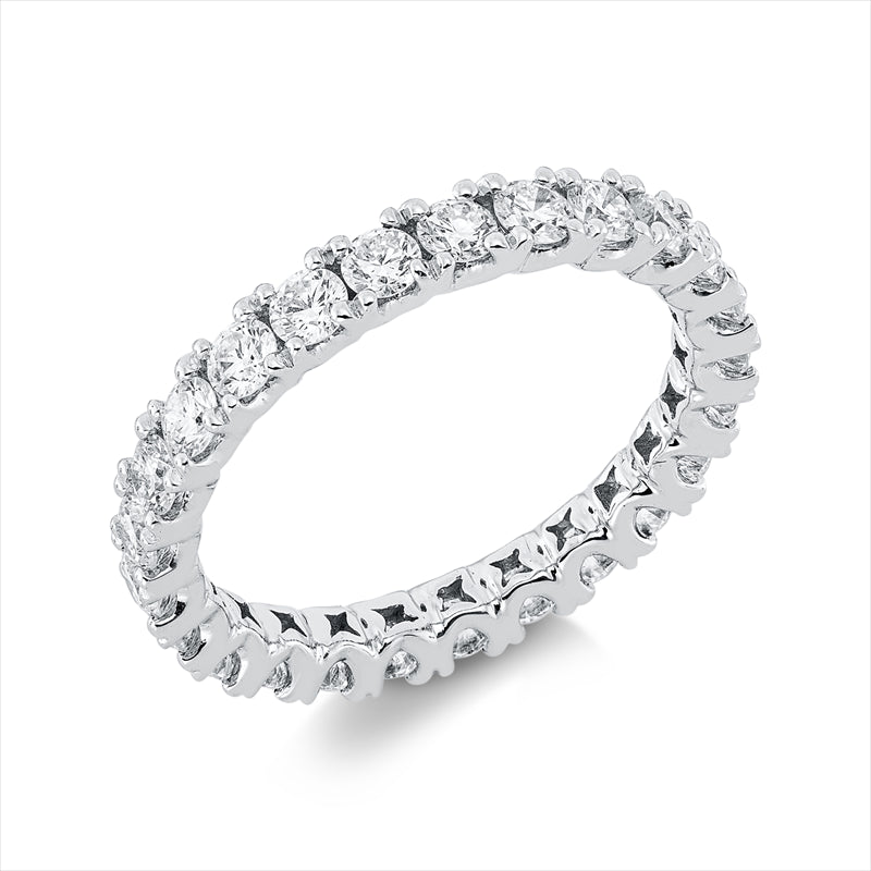 Ring 18 kt WG, 25 Brill. 1,60 ct, TW-si