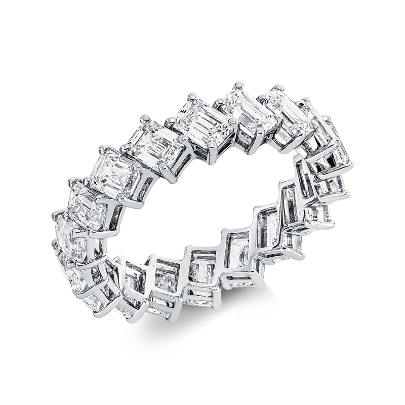Ring 18 kt WG, 18 Sm.schliff 4,52 ct, TW-vsi/si
