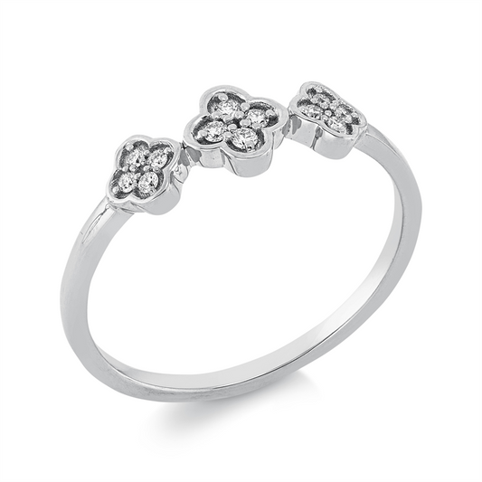 Ring 18 kt WG, 12 Brill. 0,09 ct, TW-si
