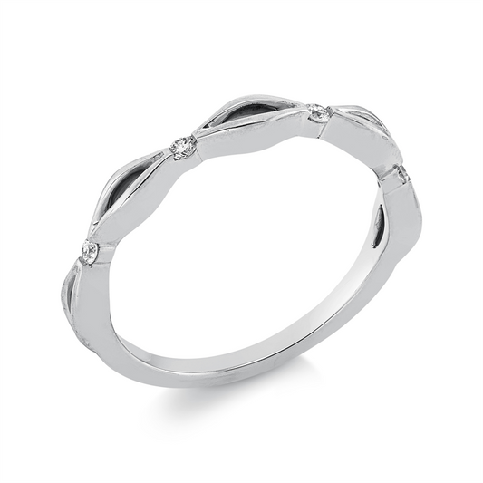 Ring 18 kt WG, 4 Brill. 0,06 ct, TW-si