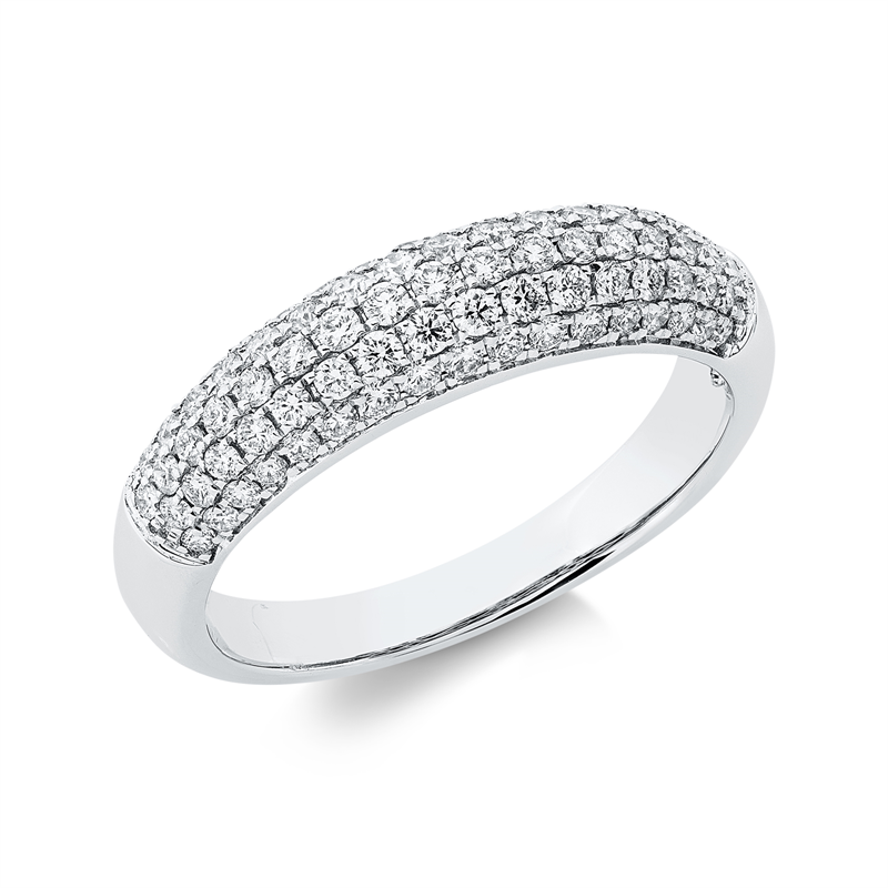 Ring 18 kt WG, 83 Brill. 0,68 ct, TW-si
