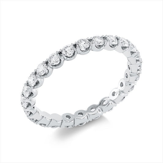 Ring 18 kt WG, 24 Brill. 0,93 ct, TW-si