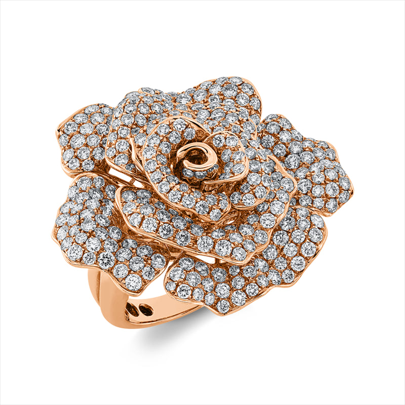 Ring 18 kt RG, 321 Brill. 4,11 ct, TW-si