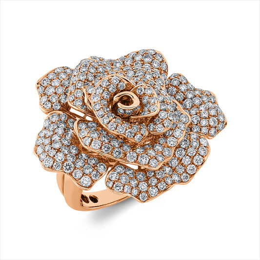 Ring 18 kt RG, 321 Brill. 4,11 ct, TW-si