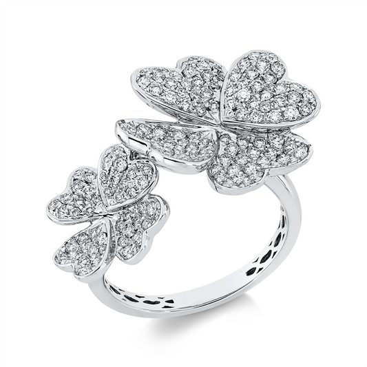 Ring 18 kt WG, 147 Brill. 1,10 ct, TW-vsi
