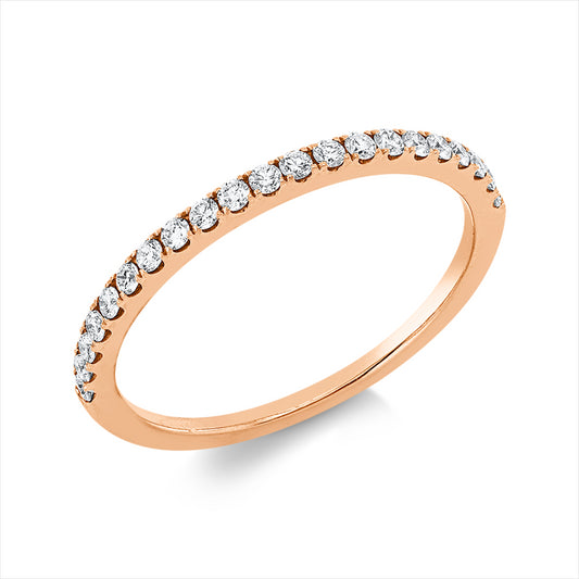 Ring 18 kt RG, 21 Brill. 0,22 ct, TW-si