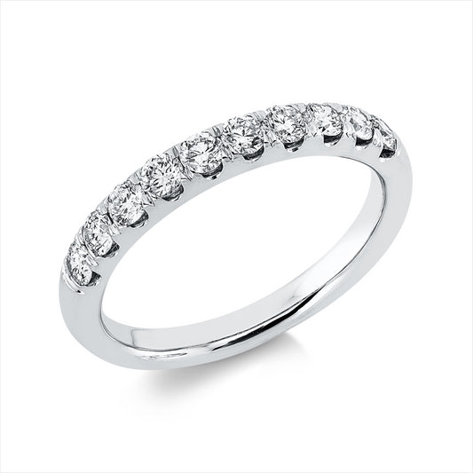 Ring 18 kt WG, 10 Brill. 0,56 ct, TW-si