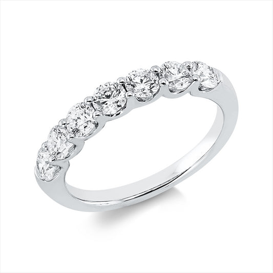 Ring 18 kt WG, 7 Brill. 1,01 ct, TW-si