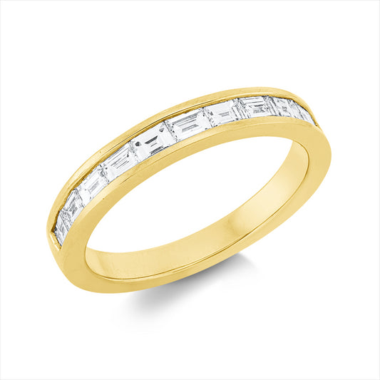 Ring 18 kt GG, 11 Bag. 0,57 ct, F-vsi