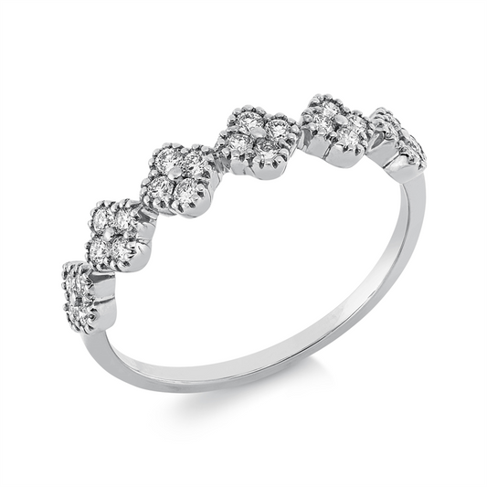 Ring 18 kt WG, 24 Brill. 0,28 ct, TW-si