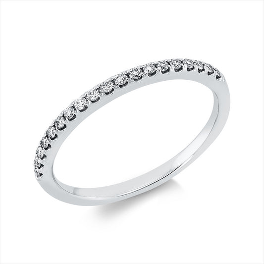 Ring 18 kt WG, 19 Brill. 0,13 ct, TW-vsi