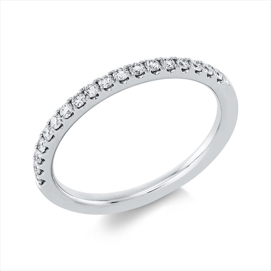 Ring 18 kt WG, 18 Brill. 0,24 ct, TW-vsi/si
