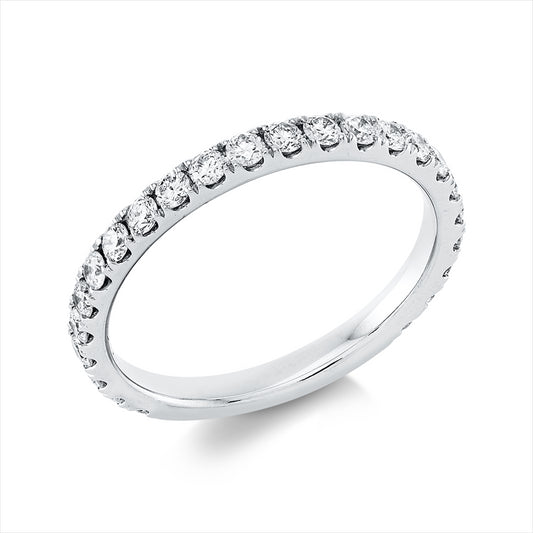 Ring 18 kt WG, 24 Brill. 0,65 ct, TW-vsi/si