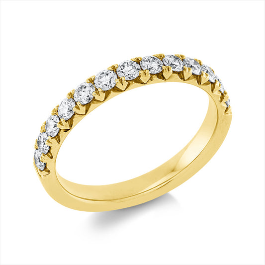 Ring 18 kt GG, 13 Brill. 0,63 ct, TW-vsi/si