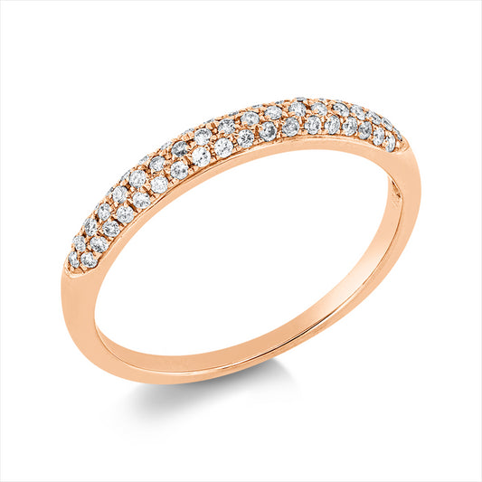 Ring 18 kt RG, 55 Brill. 0,21 ct, W-pi