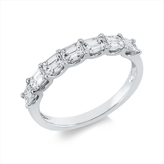 Ring 18 kt WG, 7 Sm.schliff 1,00 ct, TW/W-vsi