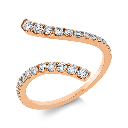 Ring 18 kt RG, 28 Brill. 0,45 ct, I-si