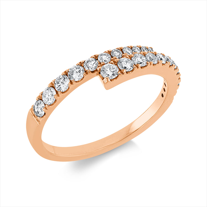 Ring 18 kt RG, 23 Brill. 0,45 ct, I-si