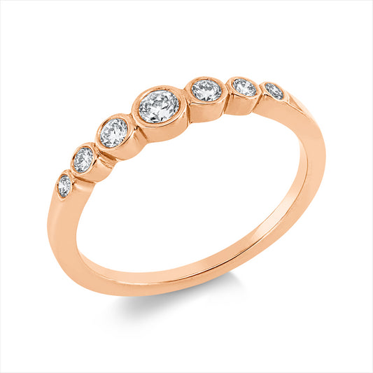 Ring 18 kt RG, 7 Brill. 0,31 ct, TW-si