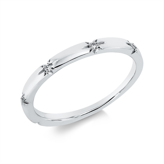 Ring 18 kt WG, 5 Brill. 0,06 ct, TW-si