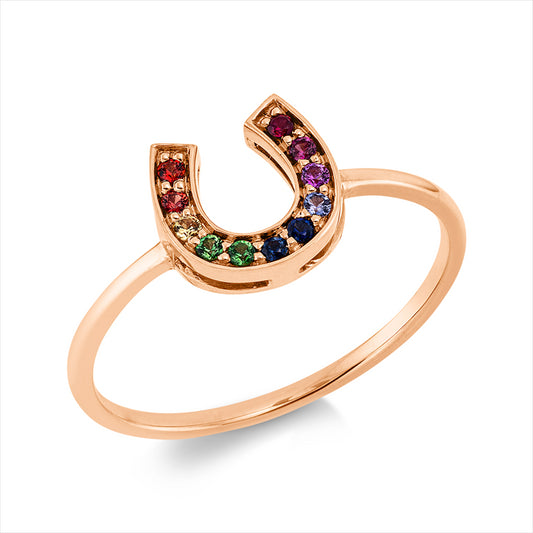 Ring 18 kt RG, 11 Saphire 0,15 ct fancy