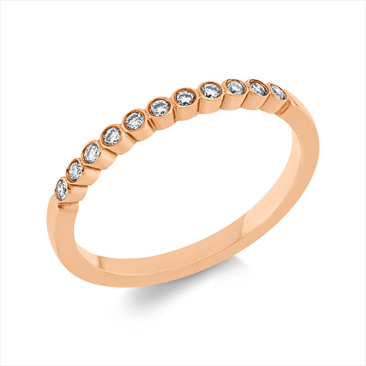 Ring 18 kt RG, 11 Brill. 0,11 ct, TW-si