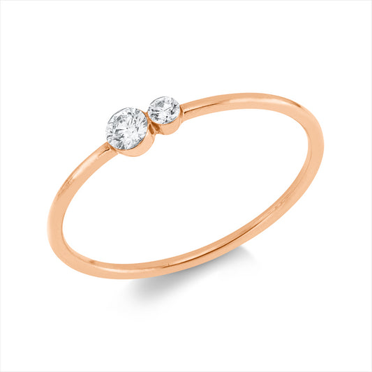 Ring 18 kt RG, 2 Brill. 0,11 ct, I-si