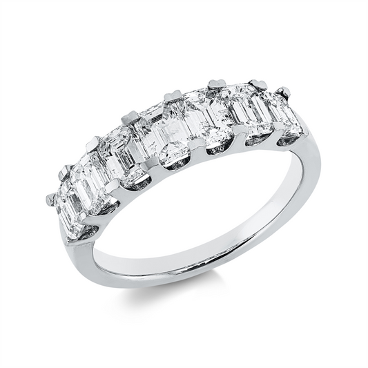 Ring 18 kt WG, 7 Sm.schliff 2,56 ct, TW-si