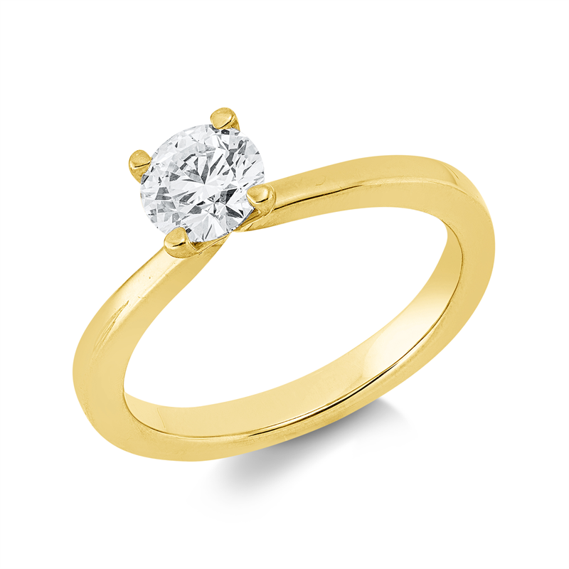 Ring 18 kt GG, GIA7526416561, 1 Brill. 0,70 ct, TW-si