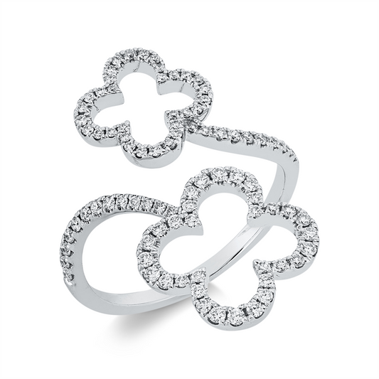Ring 18 kt WG, 87 Brill. 0,41 ct, TW-si