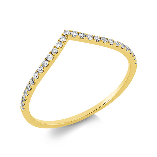 Ring 18 kt GG, 27 Brill. 0,14 ct, TW-si
