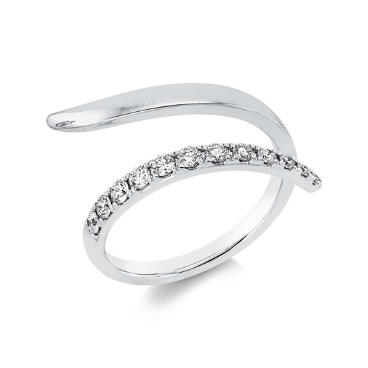 Ring 18 kt WG, 12 Brill. 0,27 ct, TW-si