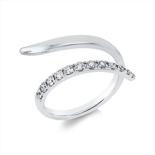 Ring 18 kt WG, 12 Brill. 0,27 ct, TW-si