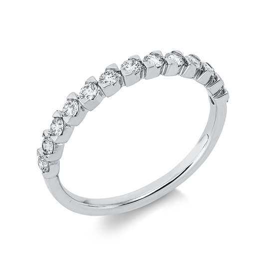 Ring 18 kt WG, 13 Brill. 0,33 ct, TW-si
