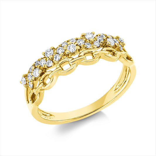 Ring 18 kt GG, 25 Brill. 0,24 ct, TW-si
